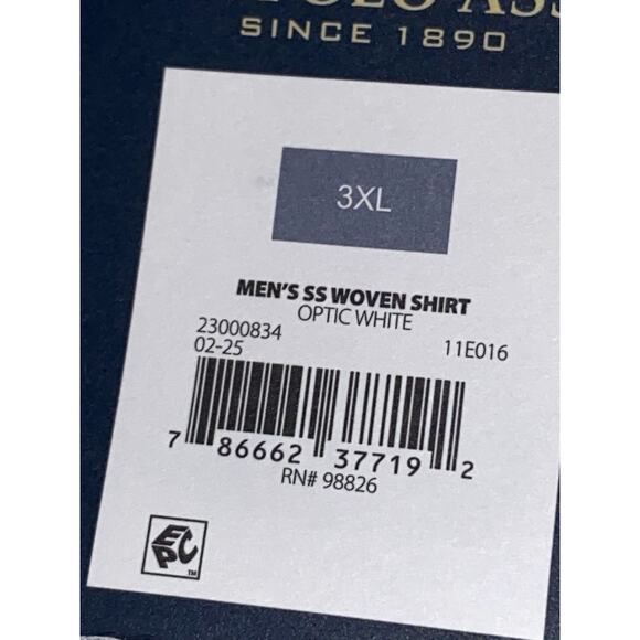 U.S. Polo Assn Button Down Short Sleeve Men's 3XL EZ - Wicking on Shoulder. - Picture 6 of 7